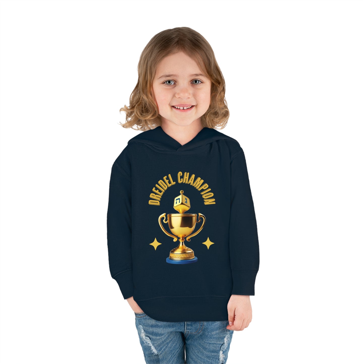 Toddler Pullover Fleece "Dreidel Champion" Hoodie