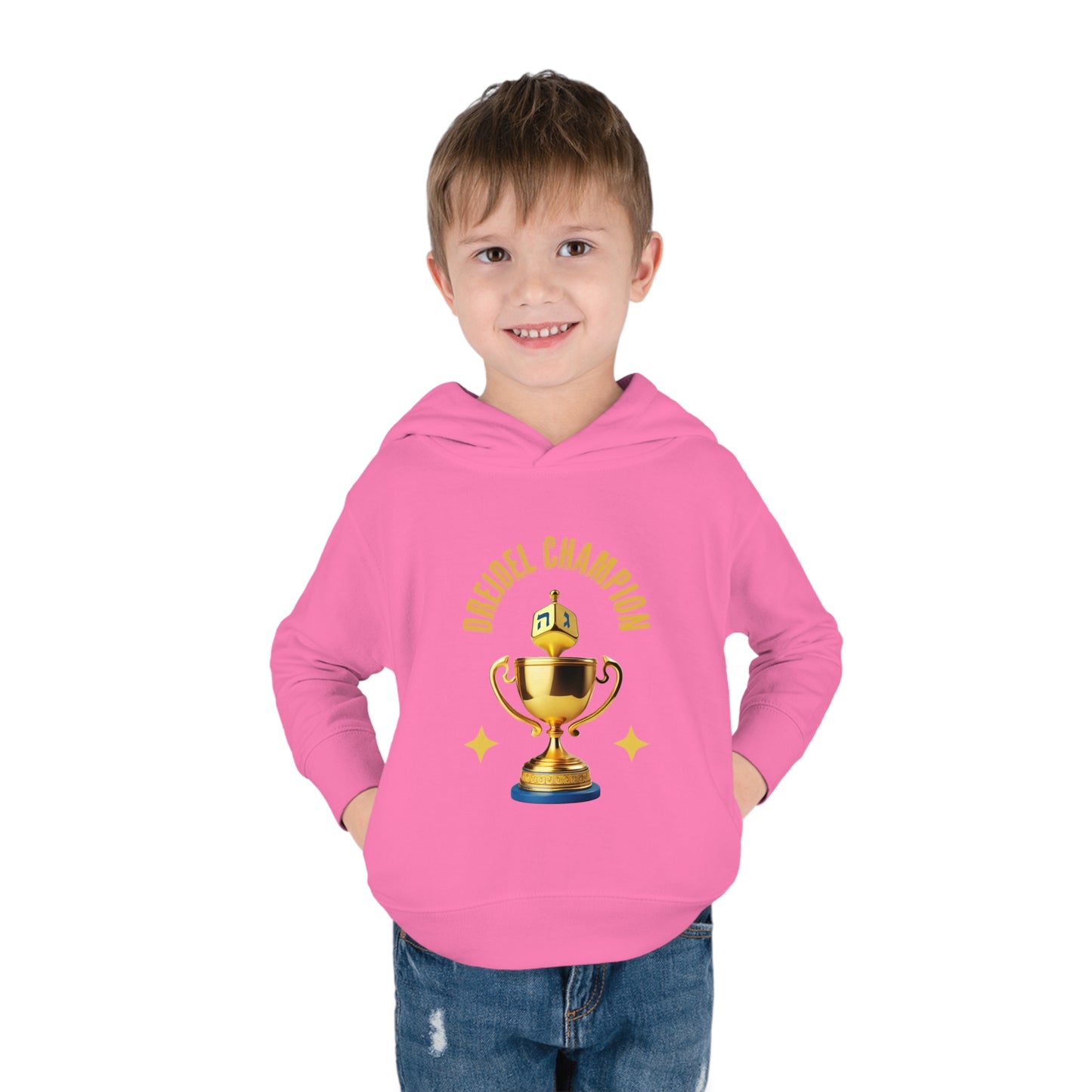 Toddler Pullover Fleece "Dreidel Champion" Hoodie