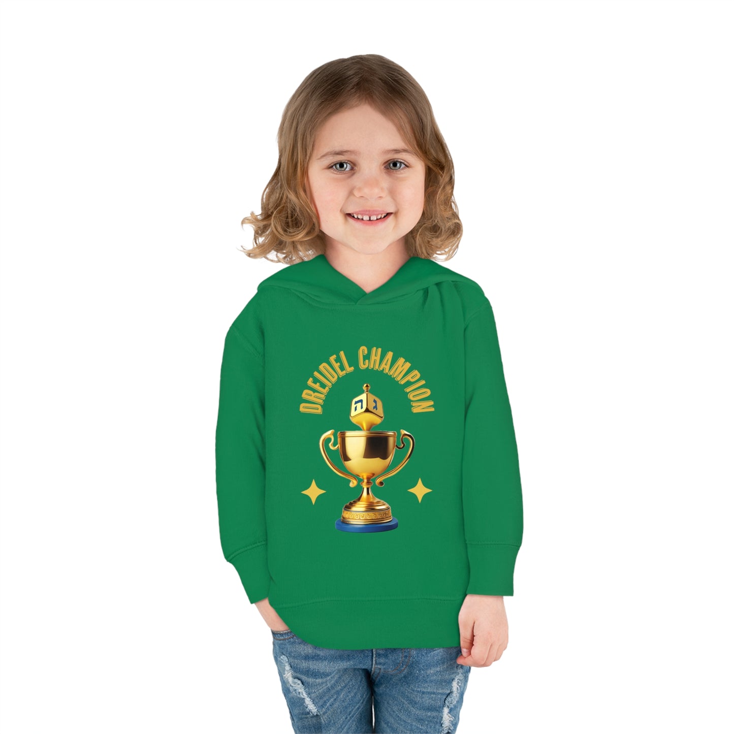 Toddler Pullover Fleece "Dreidel Champion" Hoodie