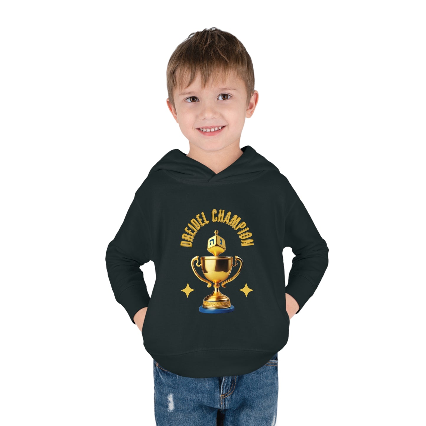 Toddler Pullover Fleece "Dreidel Champion" Hoodie