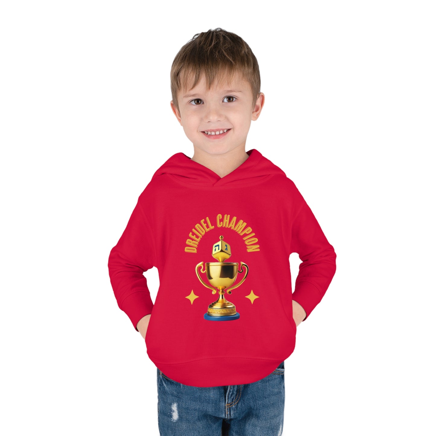 Toddler Pullover Fleece "Dreidel Champion" Hoodie