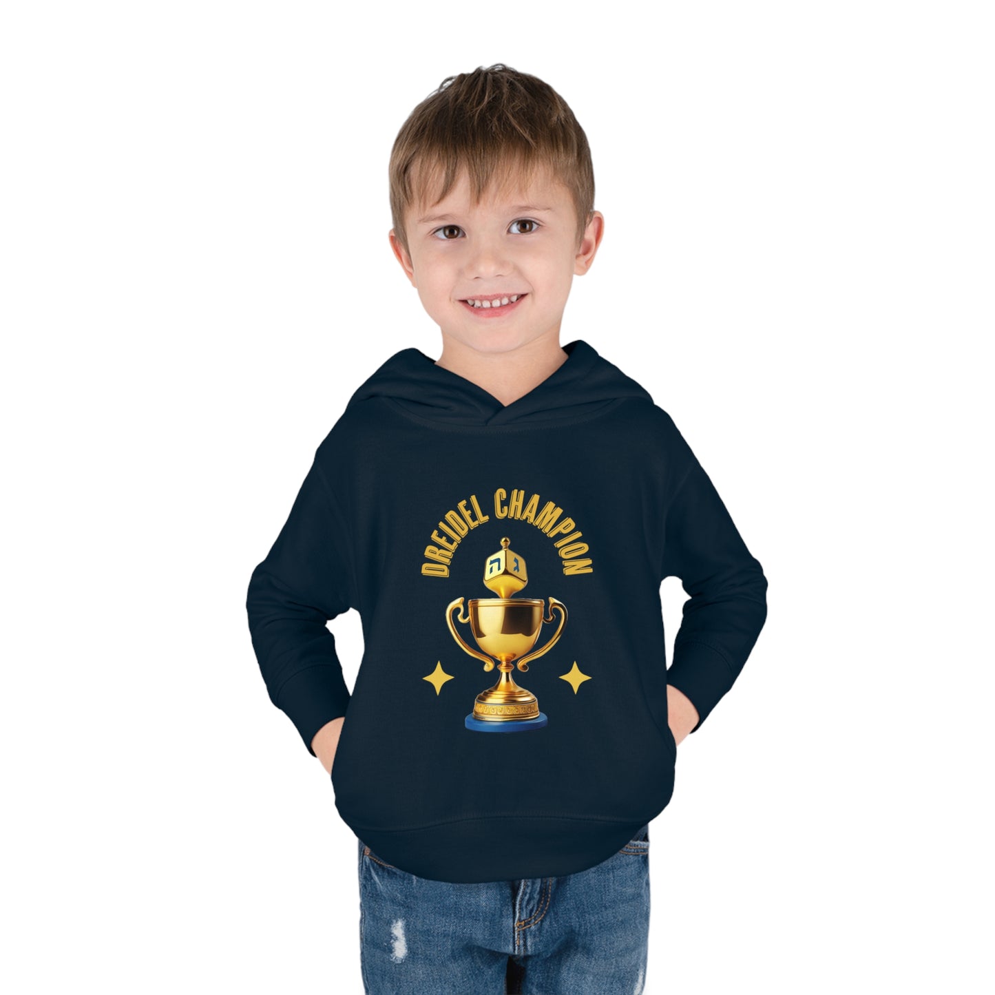 Toddler Pullover Fleece "Dreidel Champion" Hoodie