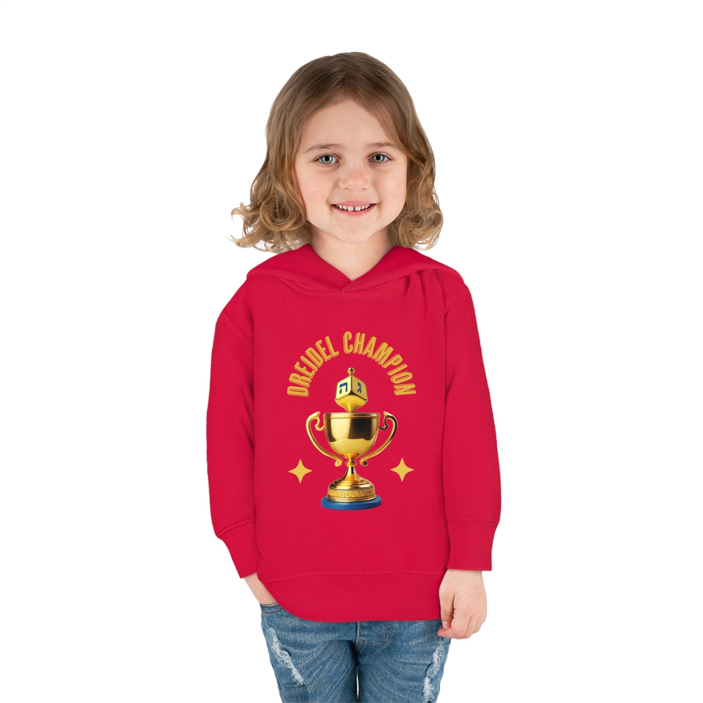 Toddler Pullover Fleece "Dreidel Champion" Hoodie