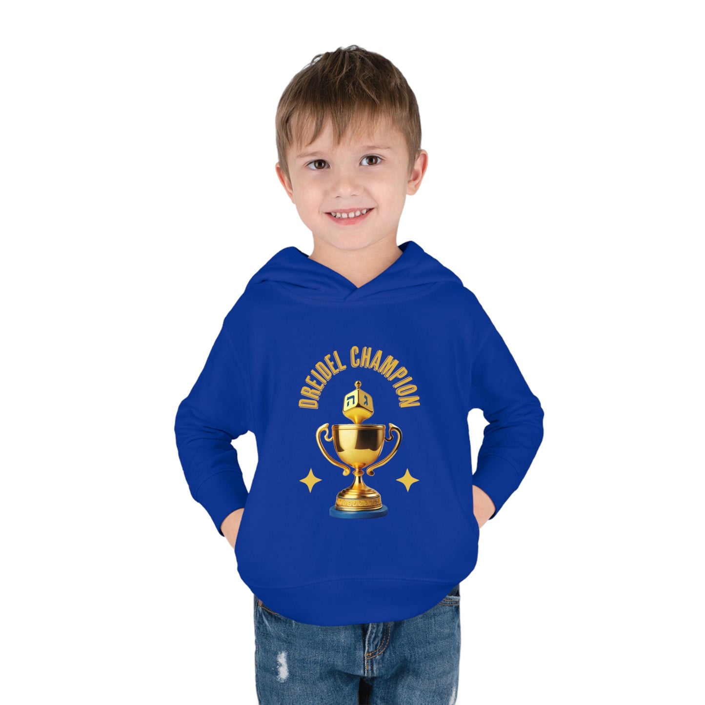Toddler Pullover Fleece "Dreidel Champion" Hoodie
