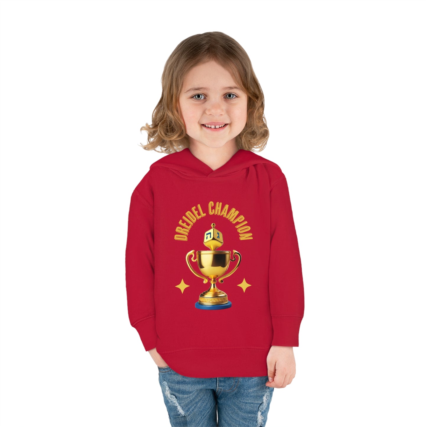 Toddler Pullover Fleece "Dreidel Champion" Hoodie