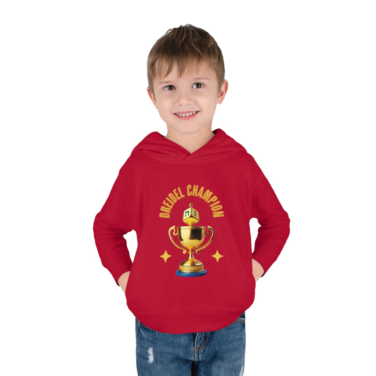 Toddler Pullover Fleece "Dreidel Champion" Hoodie