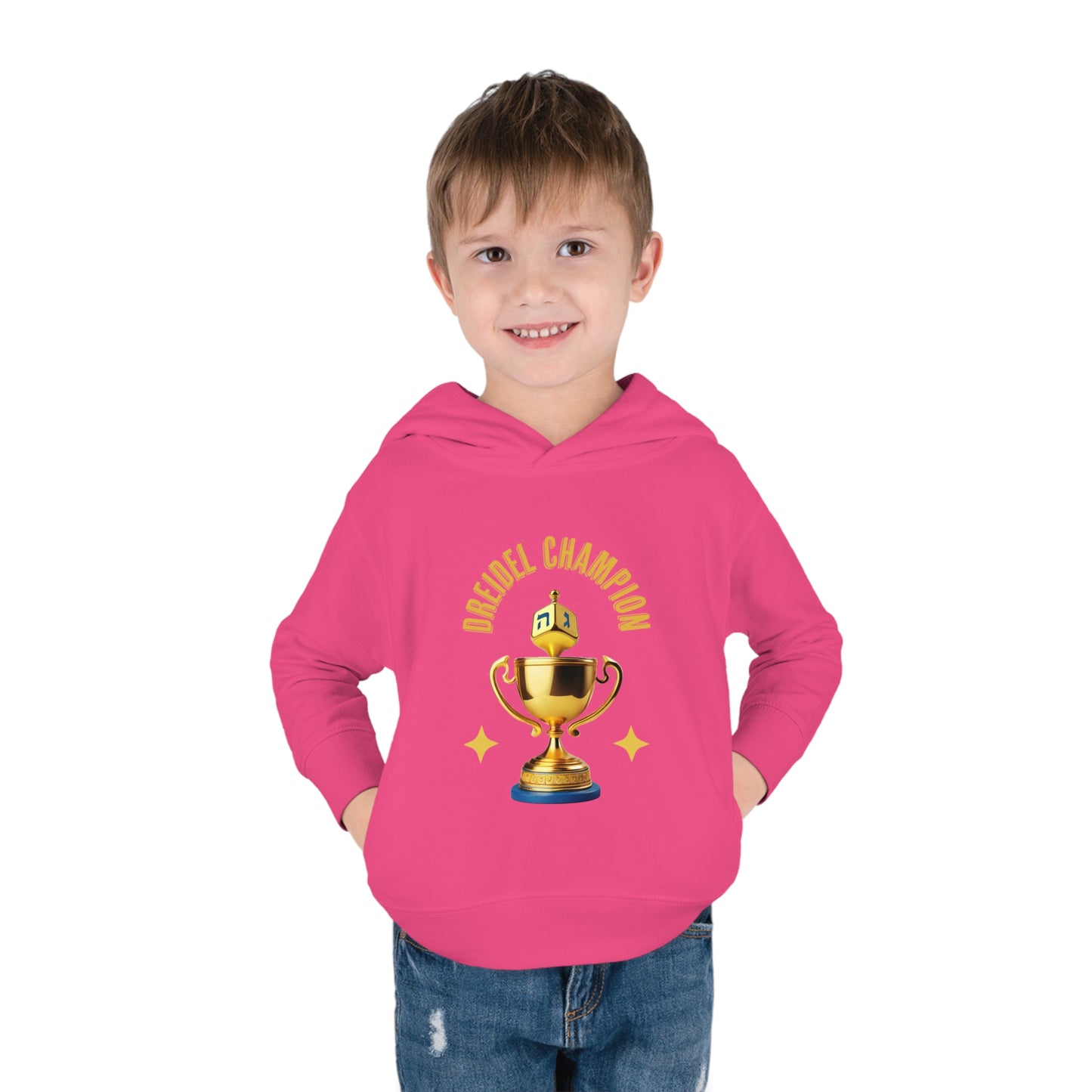 Toddler Pullover Fleece "Dreidel Champion" Hoodie