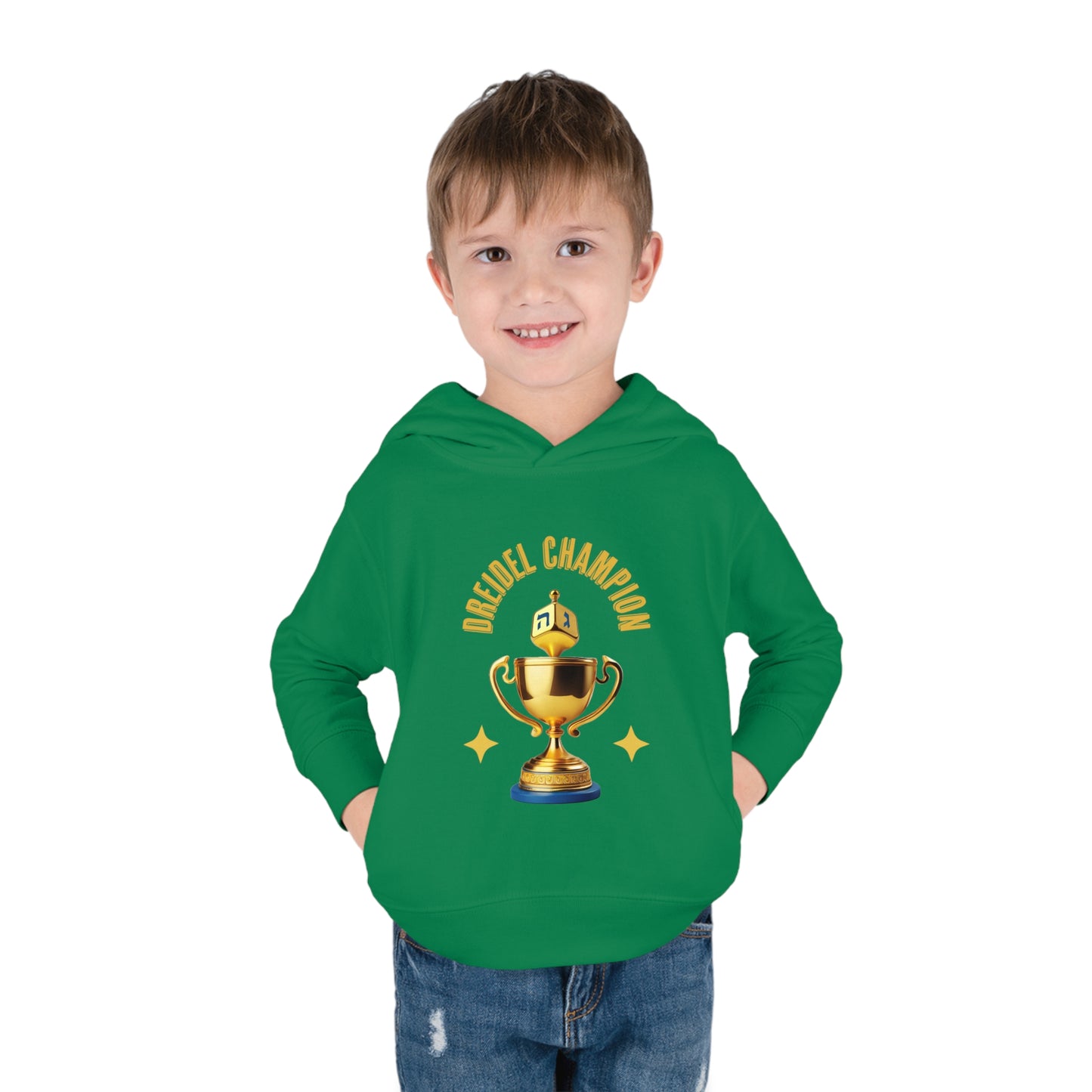 Toddler Pullover Fleece "Dreidel Champion" Hoodie