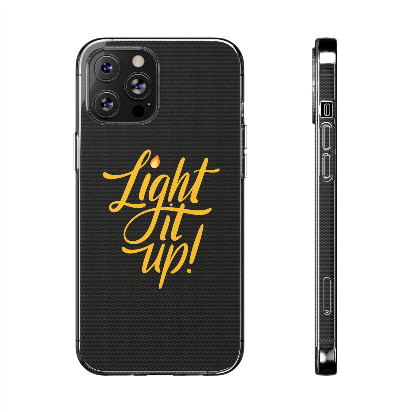 Clear Silicone Light It Up iPhone Case