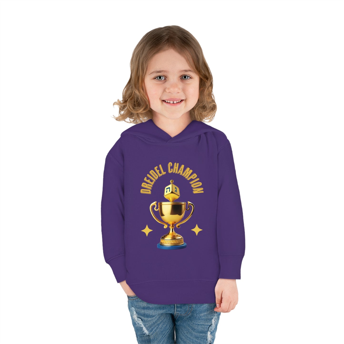 Toddler Pullover Fleece "Dreidel Champion" Hoodie