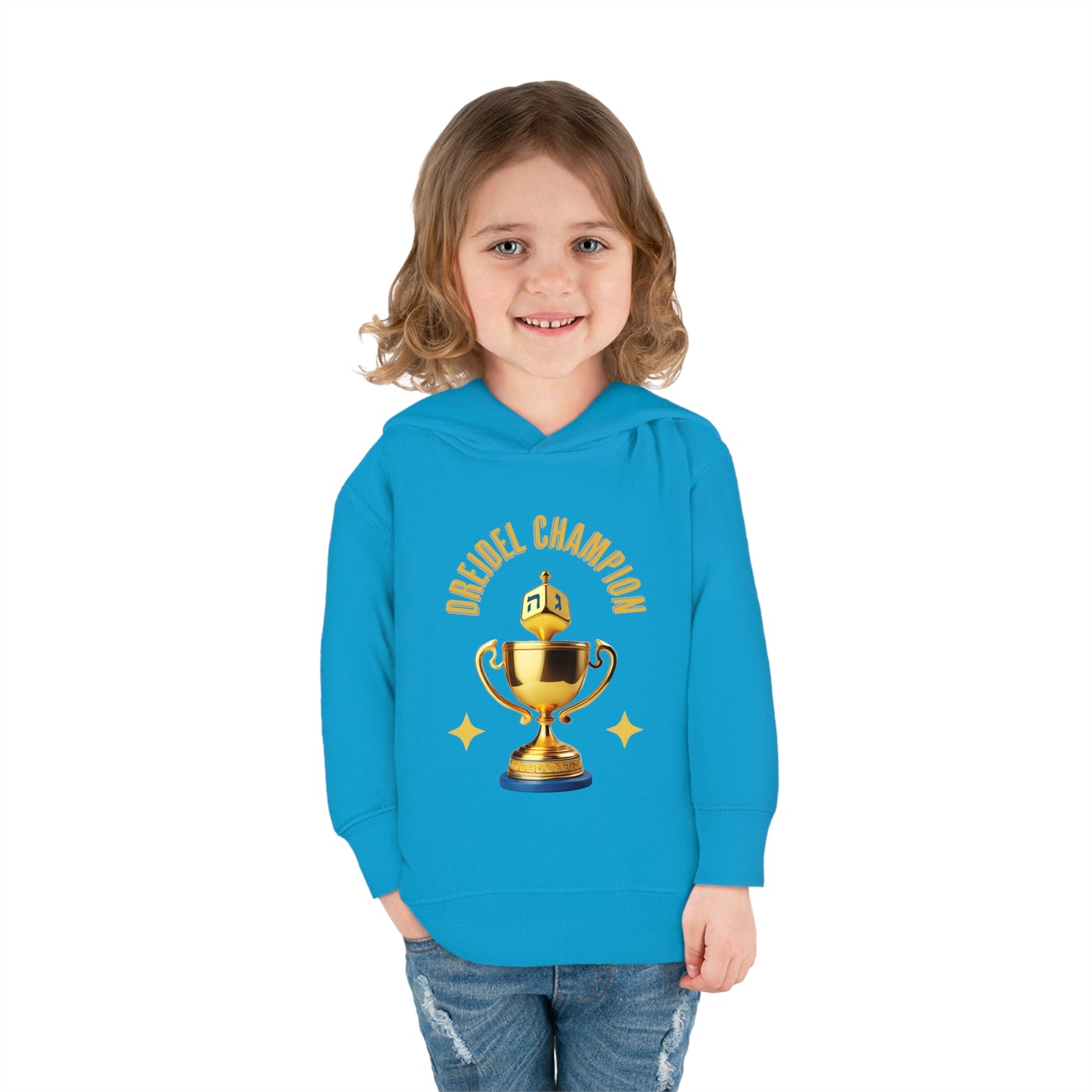 Toddler Pullover Fleece "Dreidel Champion" Hoodie