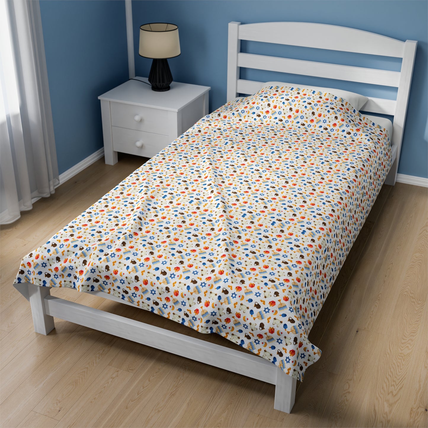 Chanukah Velveteen Plush Blanket