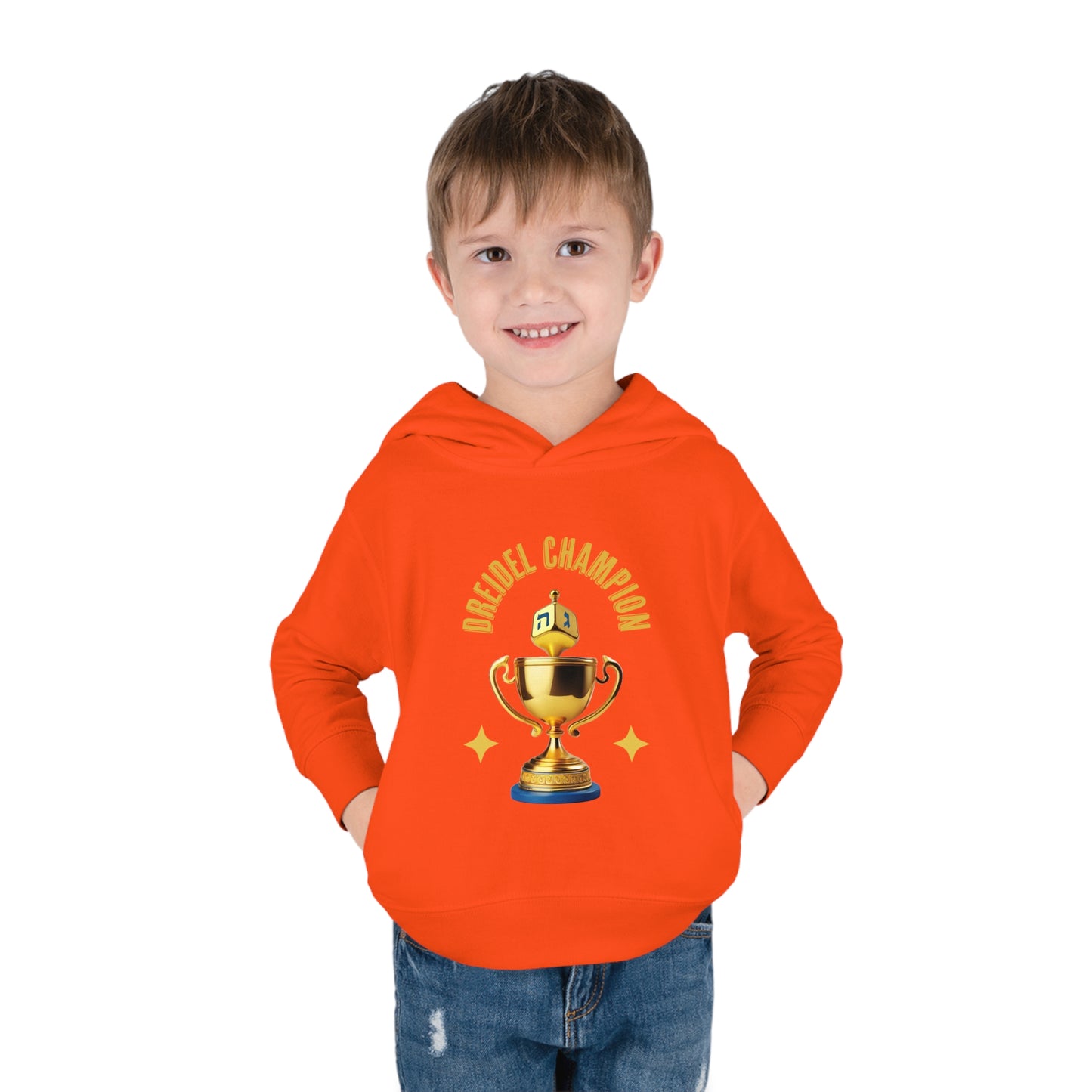 Toddler Pullover Fleece "Dreidel Champion" Hoodie