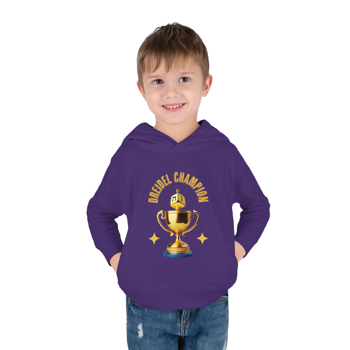 Toddler Pullover Fleece "Dreidel Champion" Hoodie