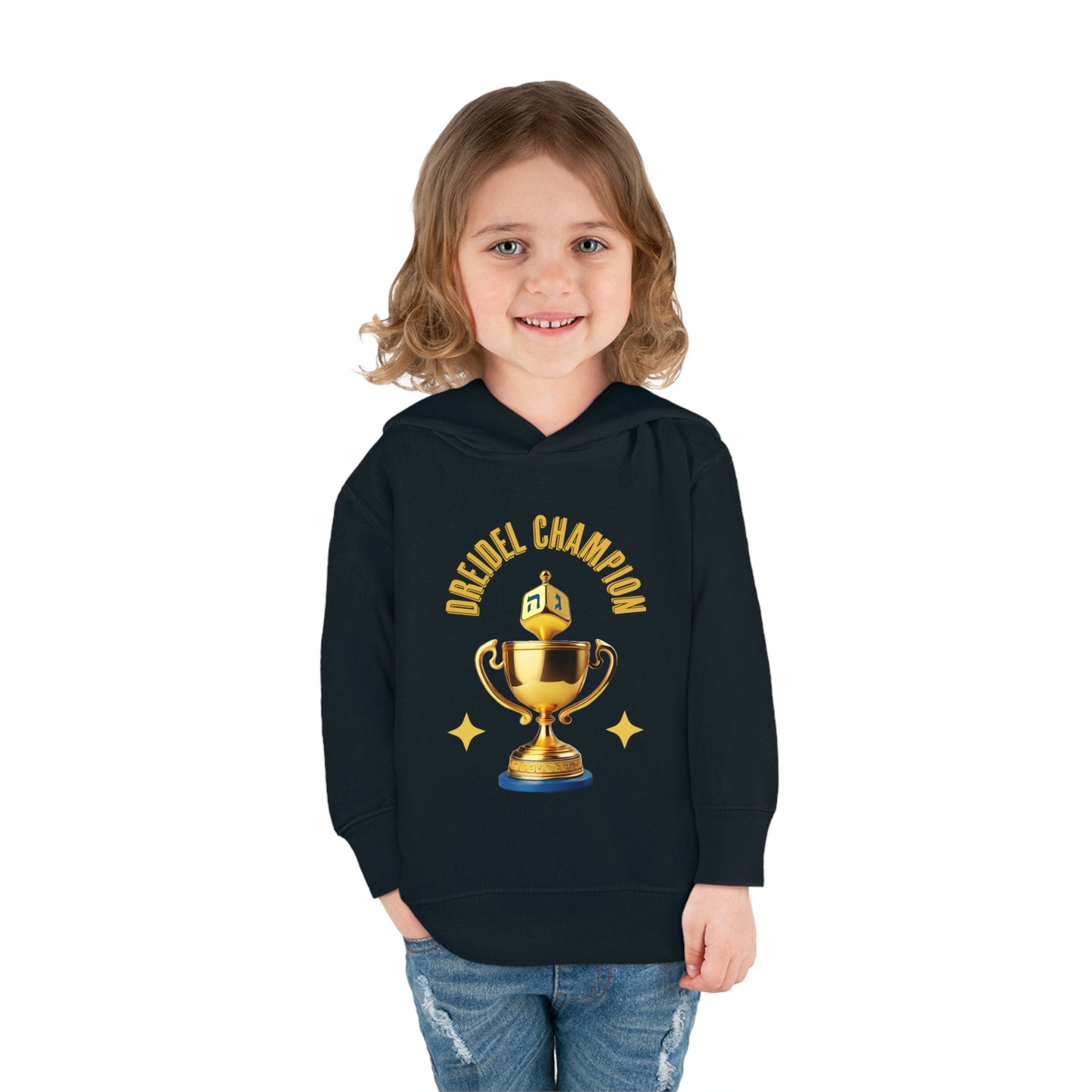 Toddler Pullover Fleece "Dreidel Champion" Hoodie