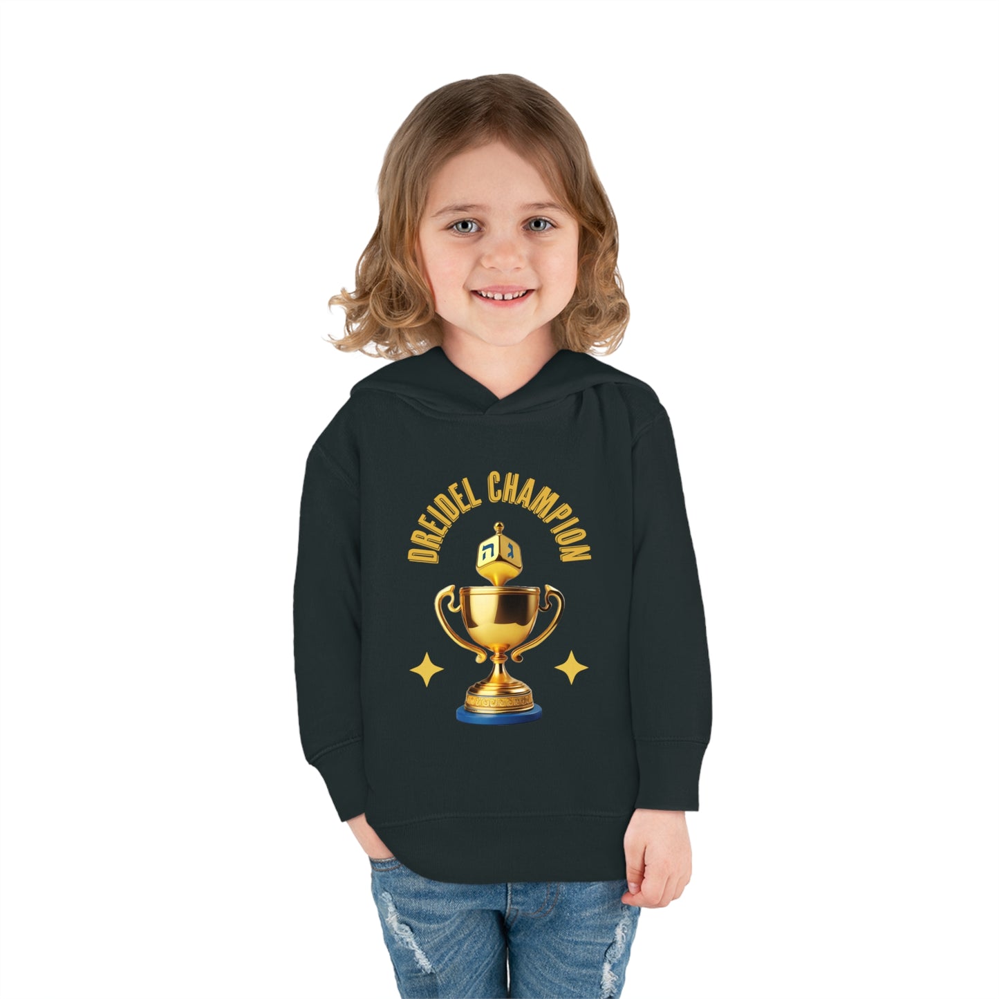 Toddler Pullover Fleece "Dreidel Champion" Hoodie