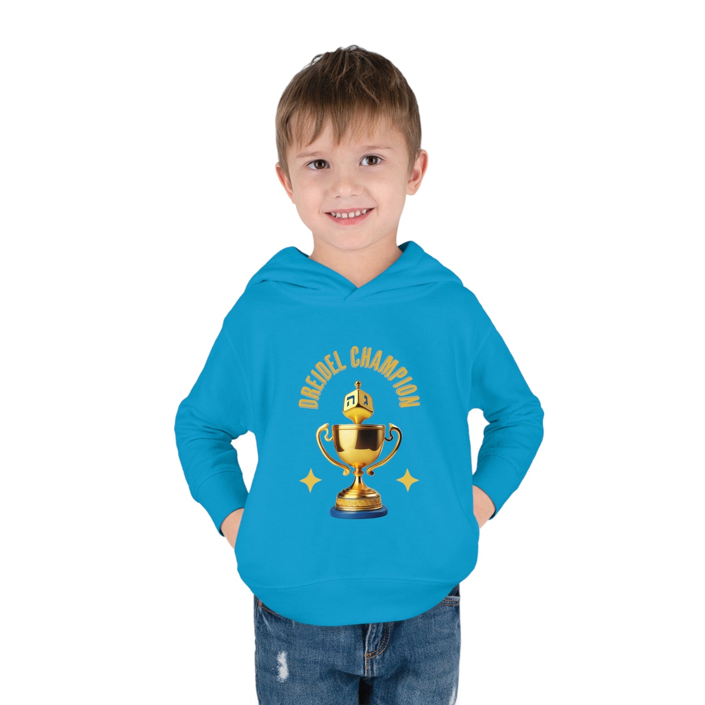 Toddler Pullover Fleece "Dreidel Champion" Hoodie