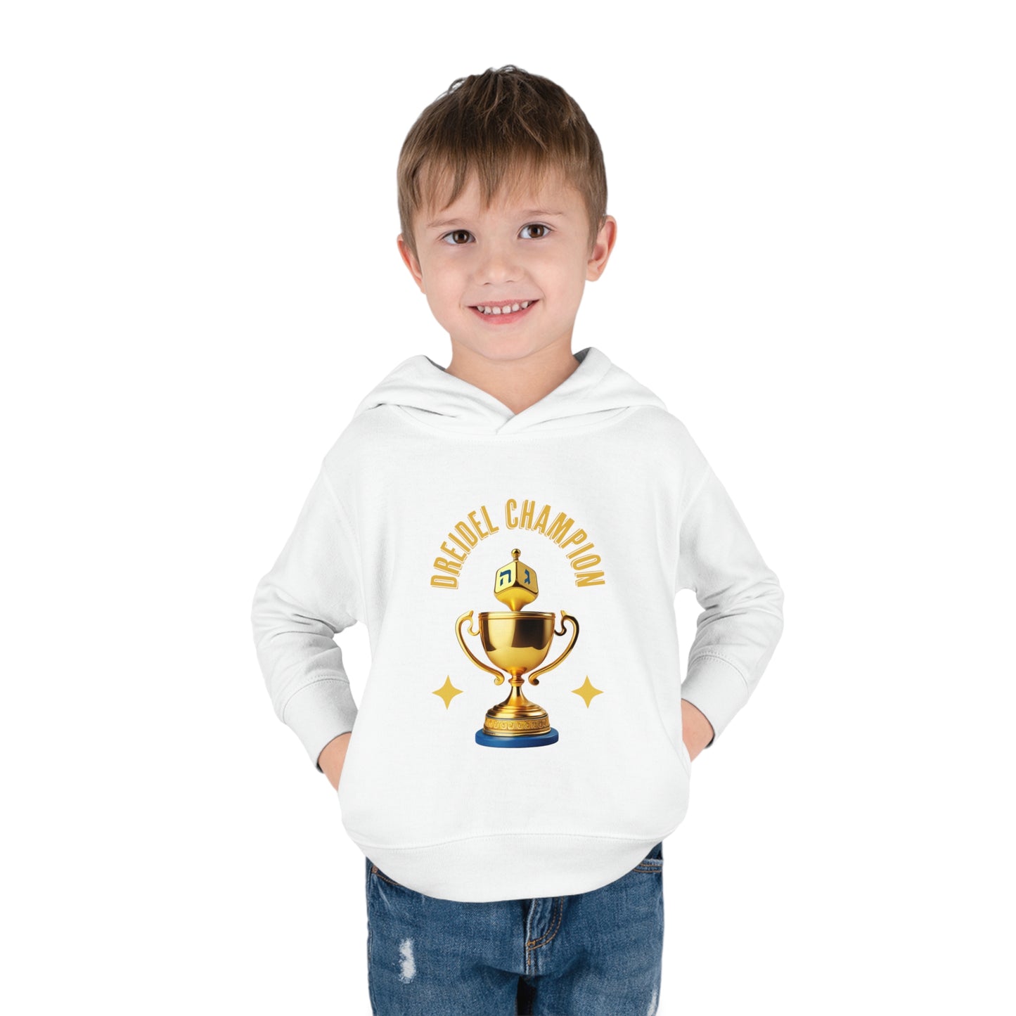Toddler Pullover Fleece "Dreidel Champion" Hoodie