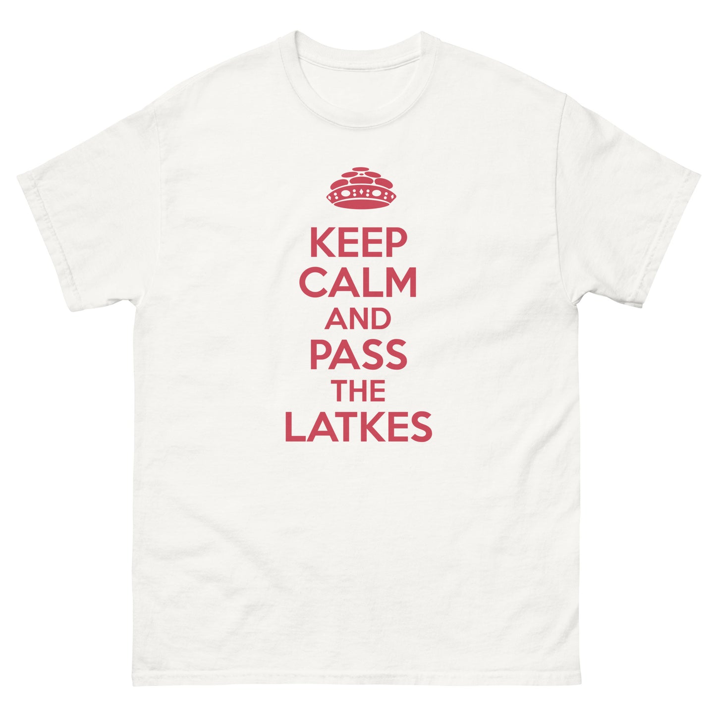Men's Chanukah "Pass The Latkes" tee