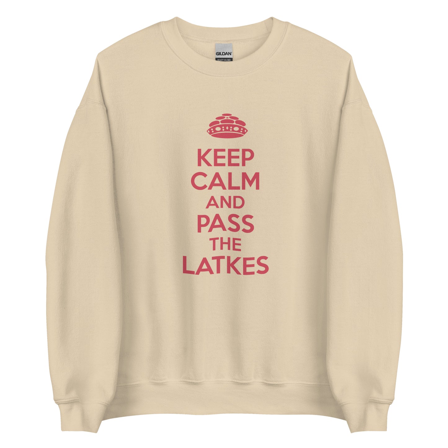 Chanukah Sweatshirt "Keep Calm And Pass The latkes" (Unisex)