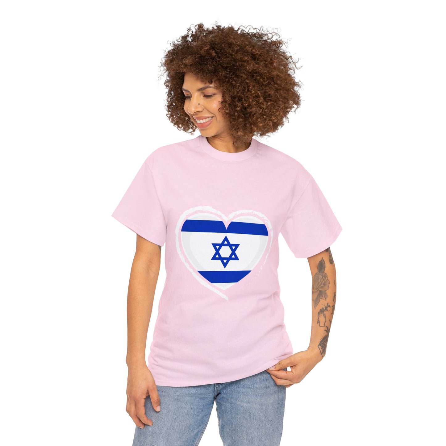 Israeli Flag Heart T-shirt