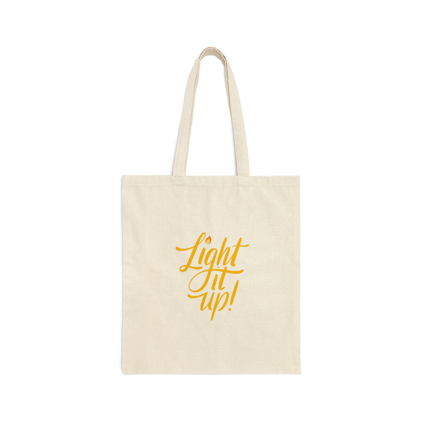 Cotton Canvas "Light It Up" Tote Bag