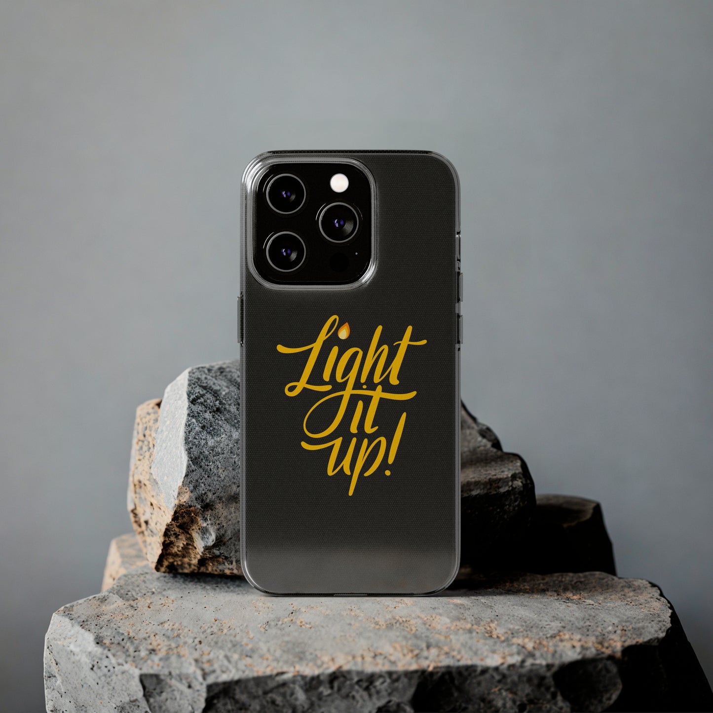 Clear Silicone Light It Up iPhone Case