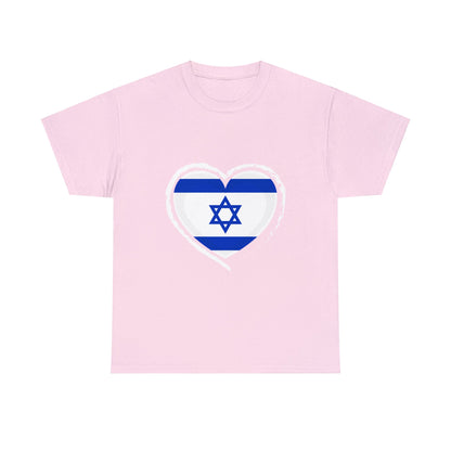 Israeli Flag Heart T-shirt