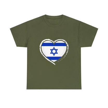 Israeli Flag Heart T-shirt