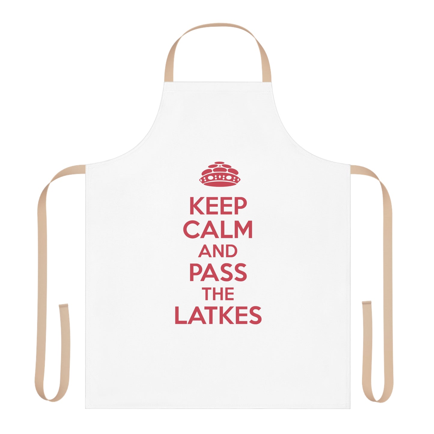 Chanukah Apron "Keep Calm And Pass The Latkes"