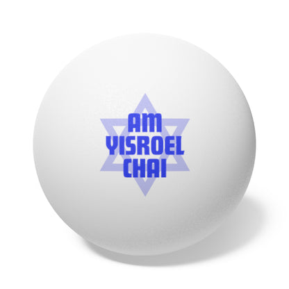 Am Yisroel Chai Ping Pong Balls, 6 pcs