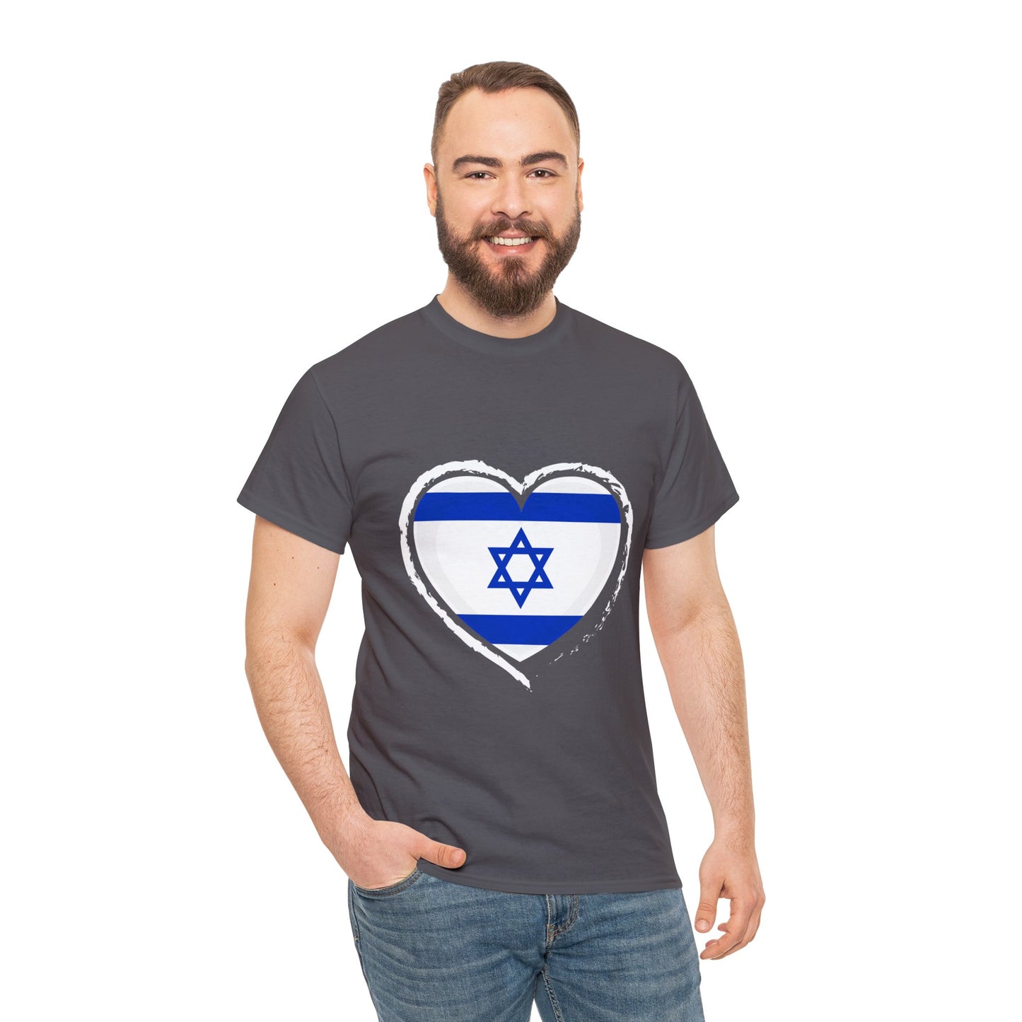 Israeli Flag Heart T-shirt