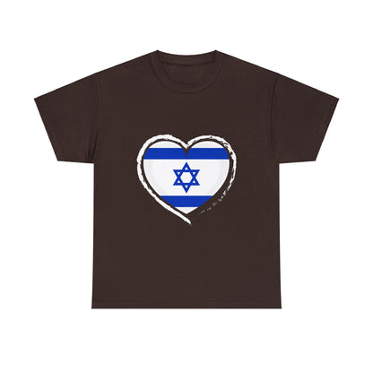 Israeli Flag Heart T-shirt