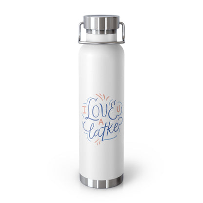 Chanukah Insulated Bottle with "I Love U A Latke" (22oz)