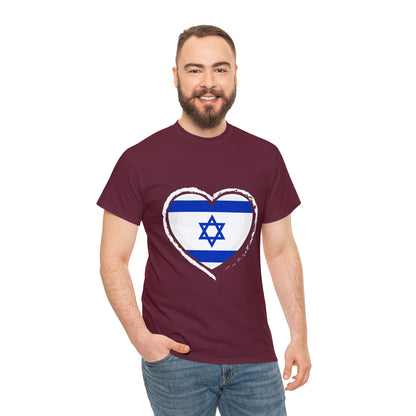 Israeli Flag Heart T-shirt