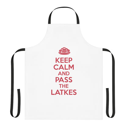 Chanukah Apron "Keep Calm And Pass The Latkes"