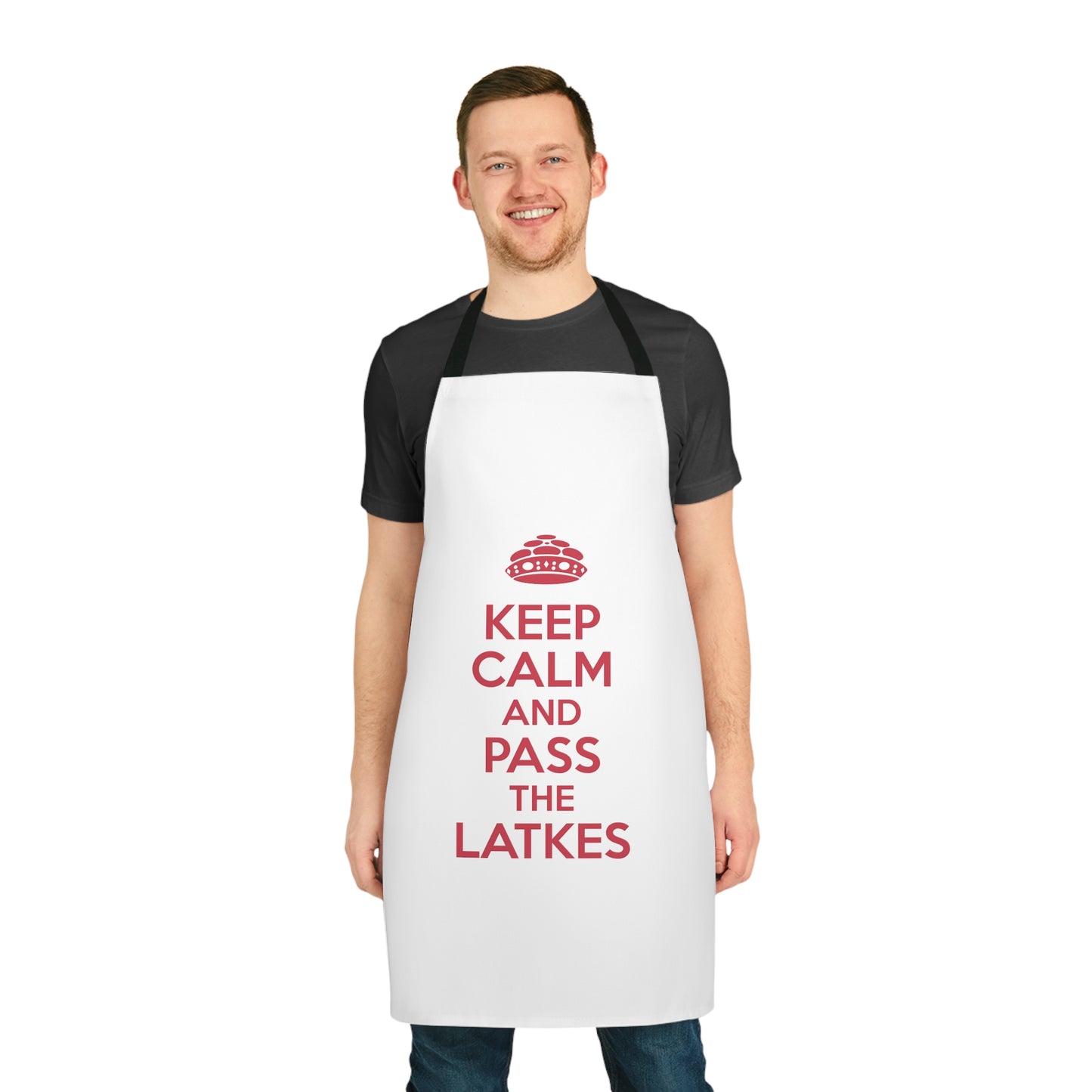 Chanukah Apron "Keep Calm And Pass The Latkes"