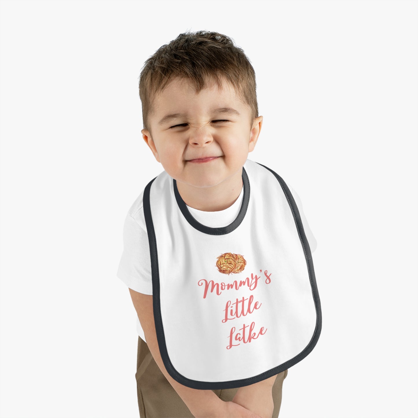 Chanukah "Mommy's Little Latke" Baby Bib