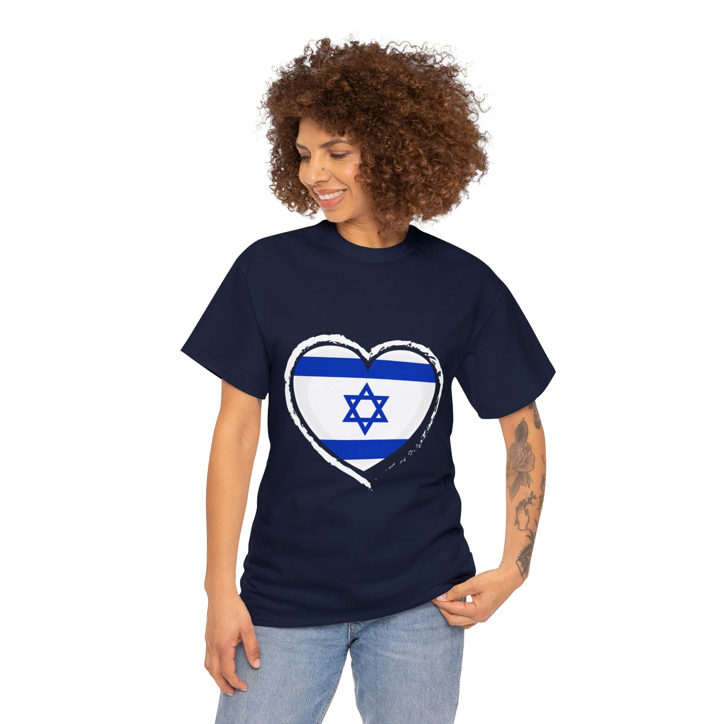 Israeli Flag Heart T-shirt