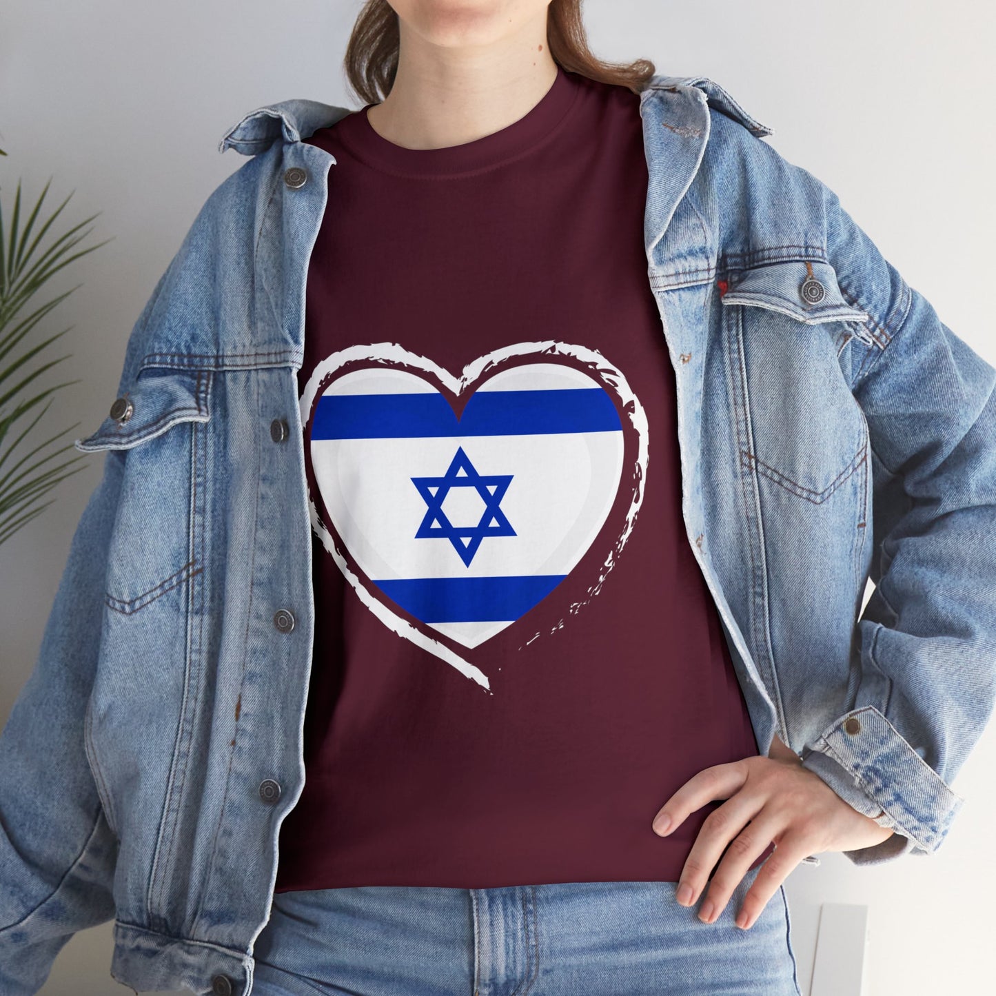 Israeli Flag Heart T-shirt