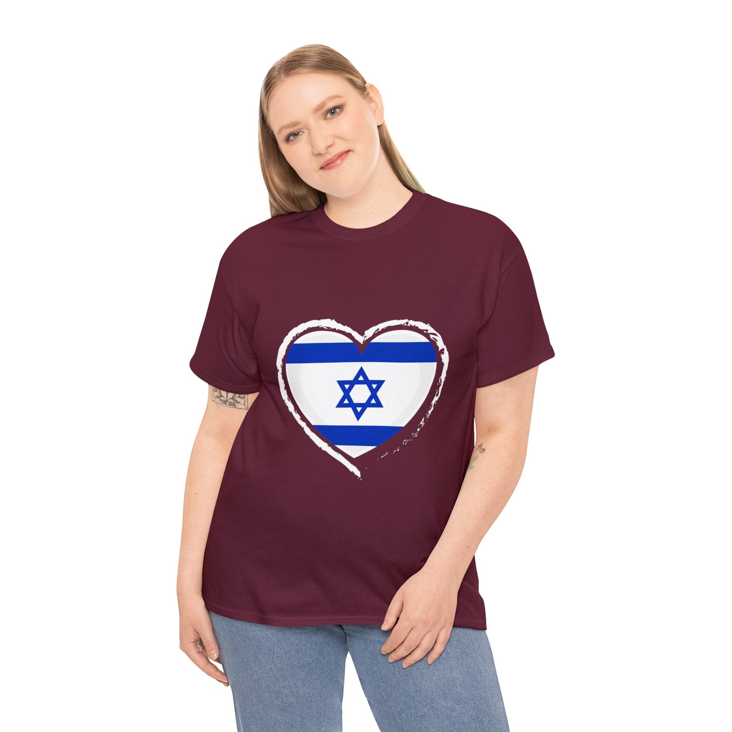 Israeli Flag Heart T-shirt