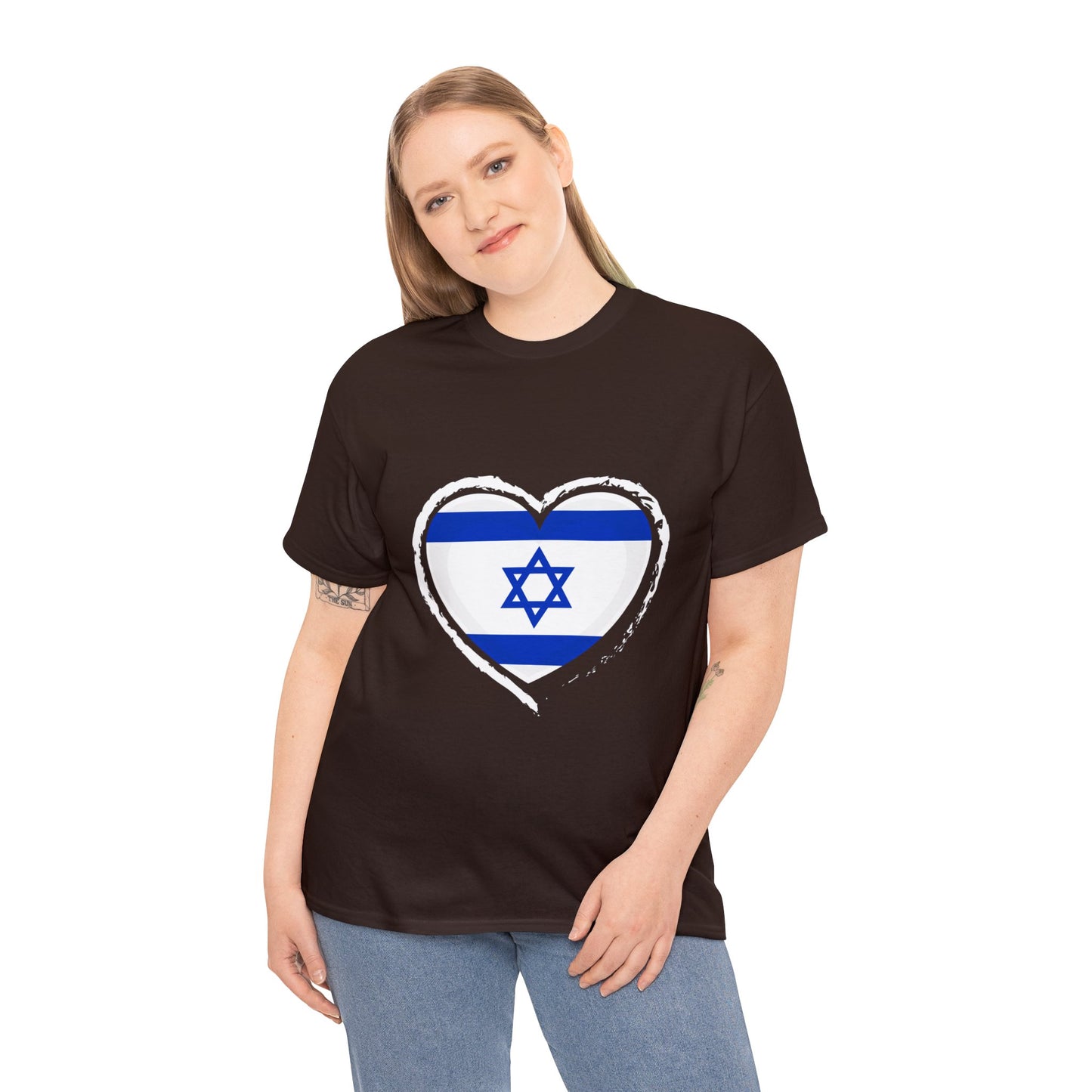 Israeli Flag Heart T-shirt