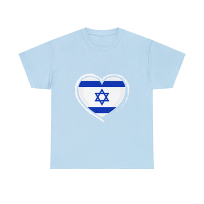 Israeli Flag Heart T-shirt