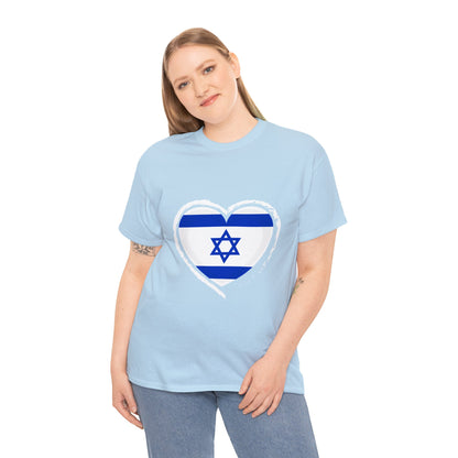 Israeli Flag Heart T-shirt