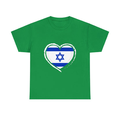 Israeli Flag Heart T-shirt