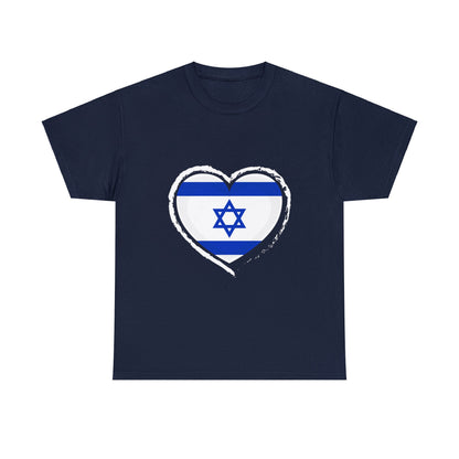 Israeli Flag Heart T-shirt