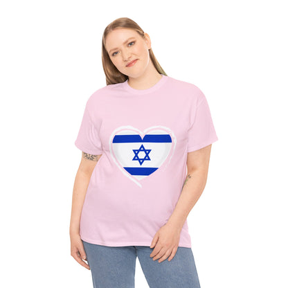 Israeli Flag Heart T-shirt