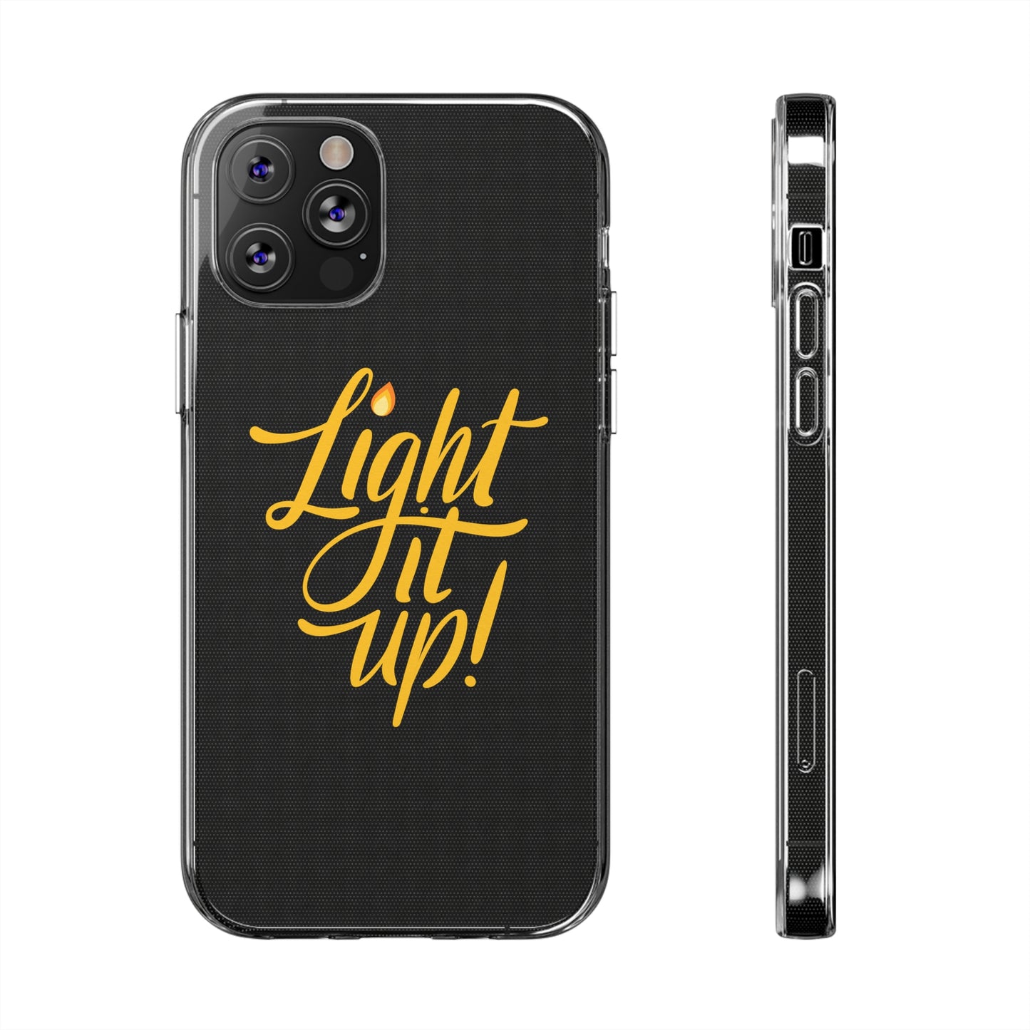 Clear Silicone Light It Up iPhone Case