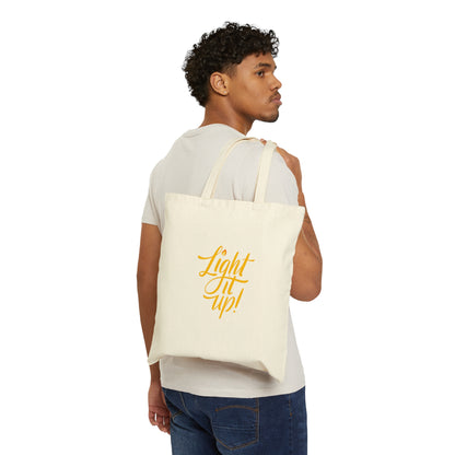 Cotton Canvas "Light It Up" Tote Bag