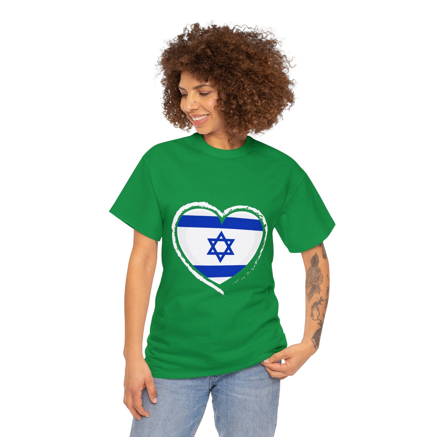 Israeli Flag Heart T-shirt